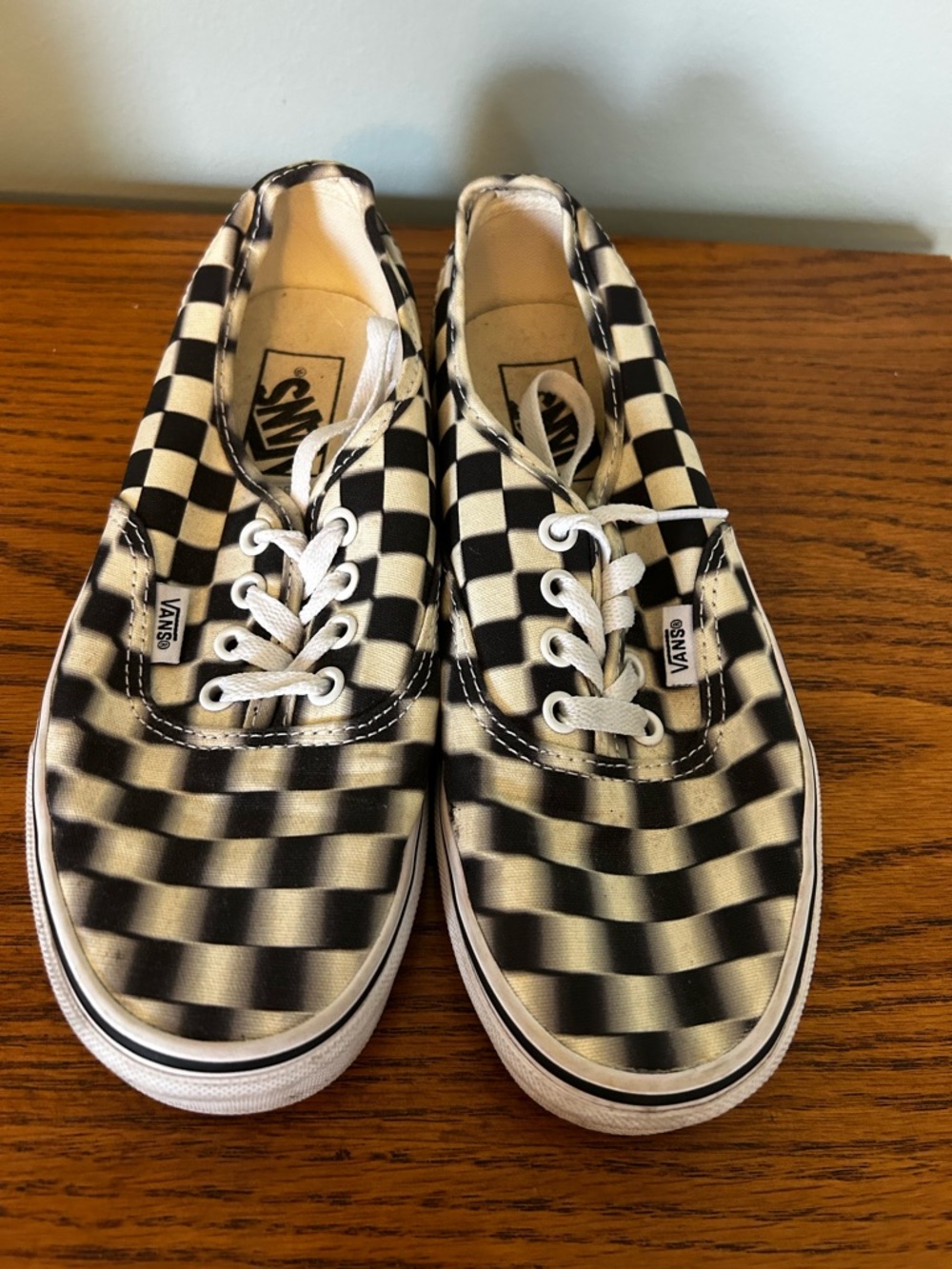 Vans Blurred Checkerboard Sneakers - Black & White